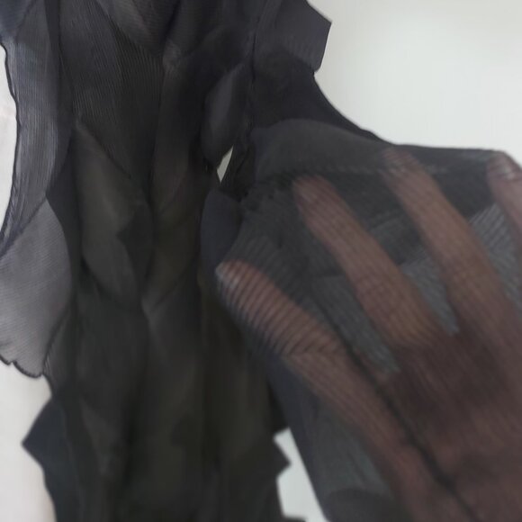 Alquema Handmade, Knee Length, Sheer Nikki Coat in Black - Size O/S NWT - Picture 8 of 13